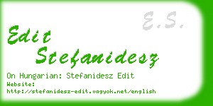 edit stefanidesz business card